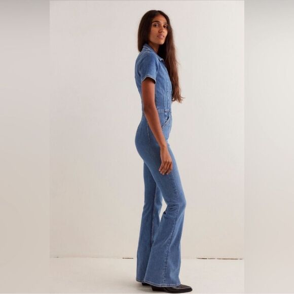 Free People We The Free Jayde Flare Jumpsuit NWT SMALL - Picture 6 of 10